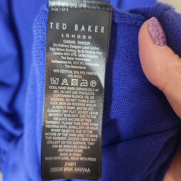 New Ted Baker London Aavvaa Knitted‎ Dress wRouched Side Detail 3 (M) - Picture 4 of 7